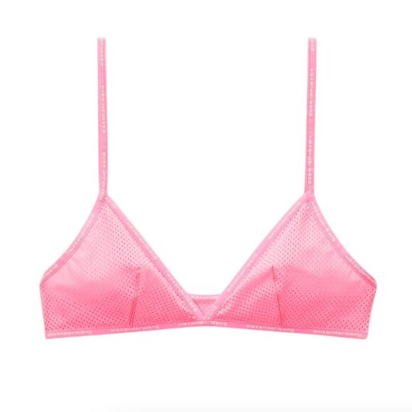 NEW Alexander Wang Sports mesh triangle bra Pink Medium - Picture 1 of 6